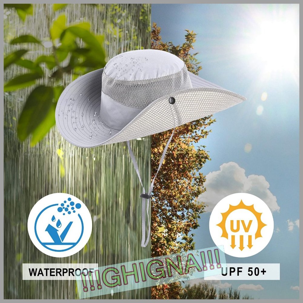 Waterproof Fishing Hat Safari Hat Foldable Boonie Cap - Picture 4 of 4